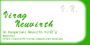virag neuvirth business card